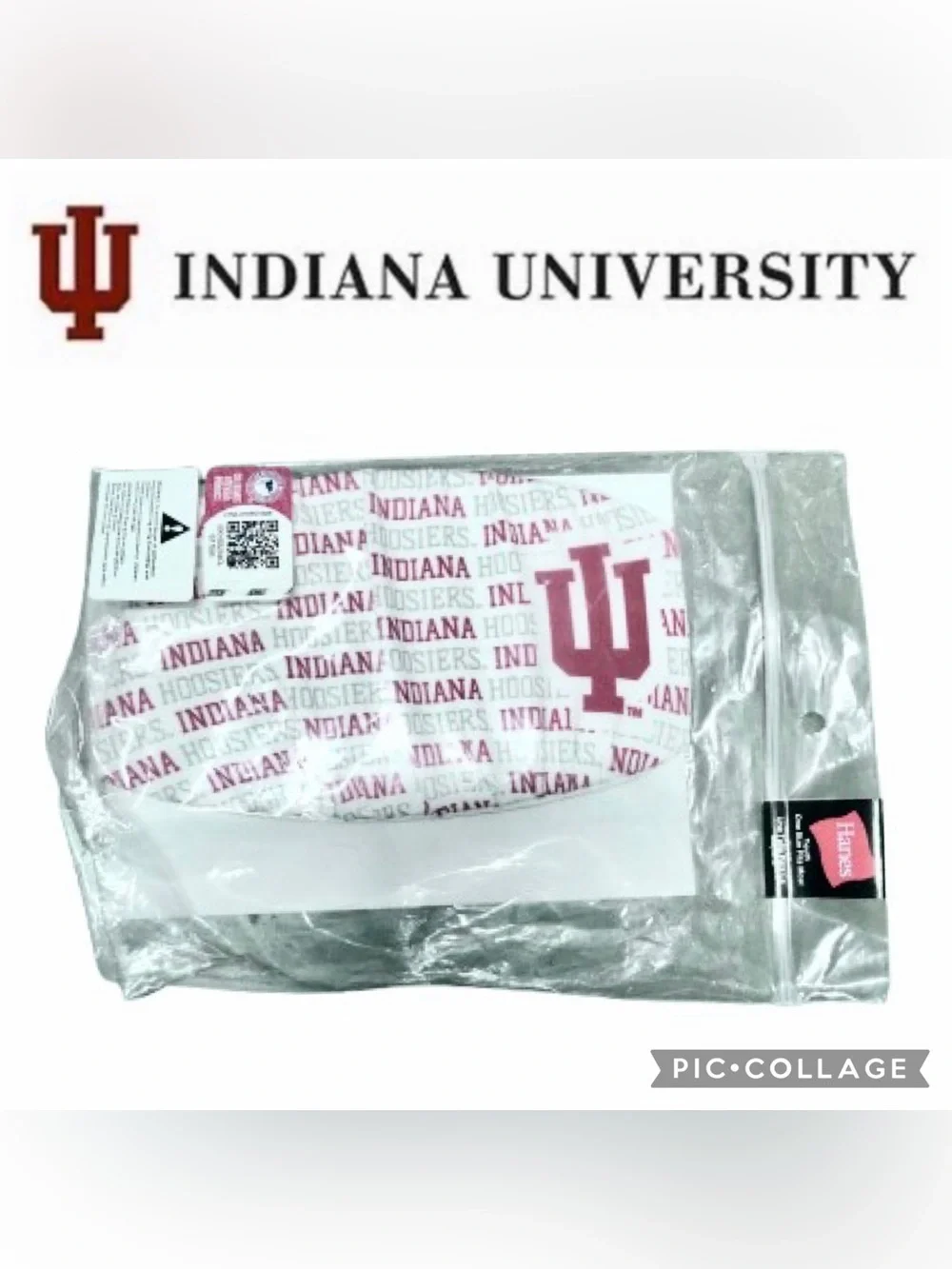 🔥$5🔥 NEW IU UNIVERSITY OF INDIANA Hoosiers Mask White Red Unisex Youth One Size